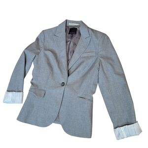 The Limited Gray Blazer Modern Suit Jacket Ladies Size 6 Y2K Office 2006 Vintage
